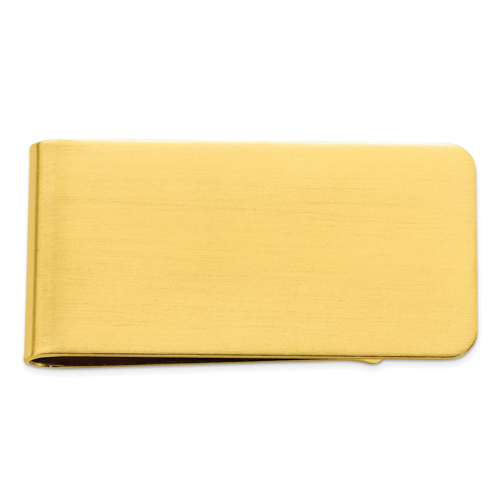 Gold-plated Kelly Waters Satin Rectangle Money Clip