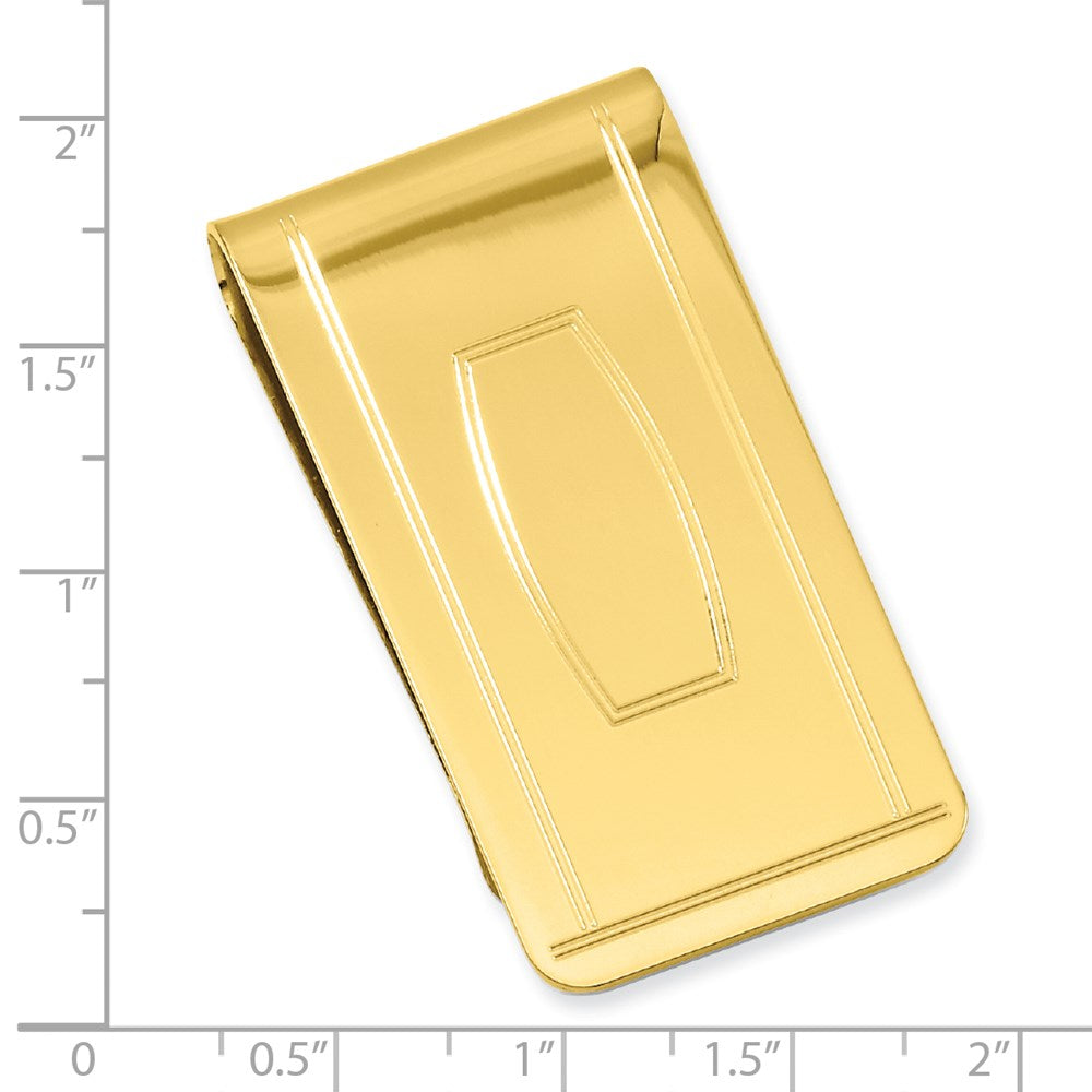 Gold-plated Kelly Waters with Engraveable Area Money Clip