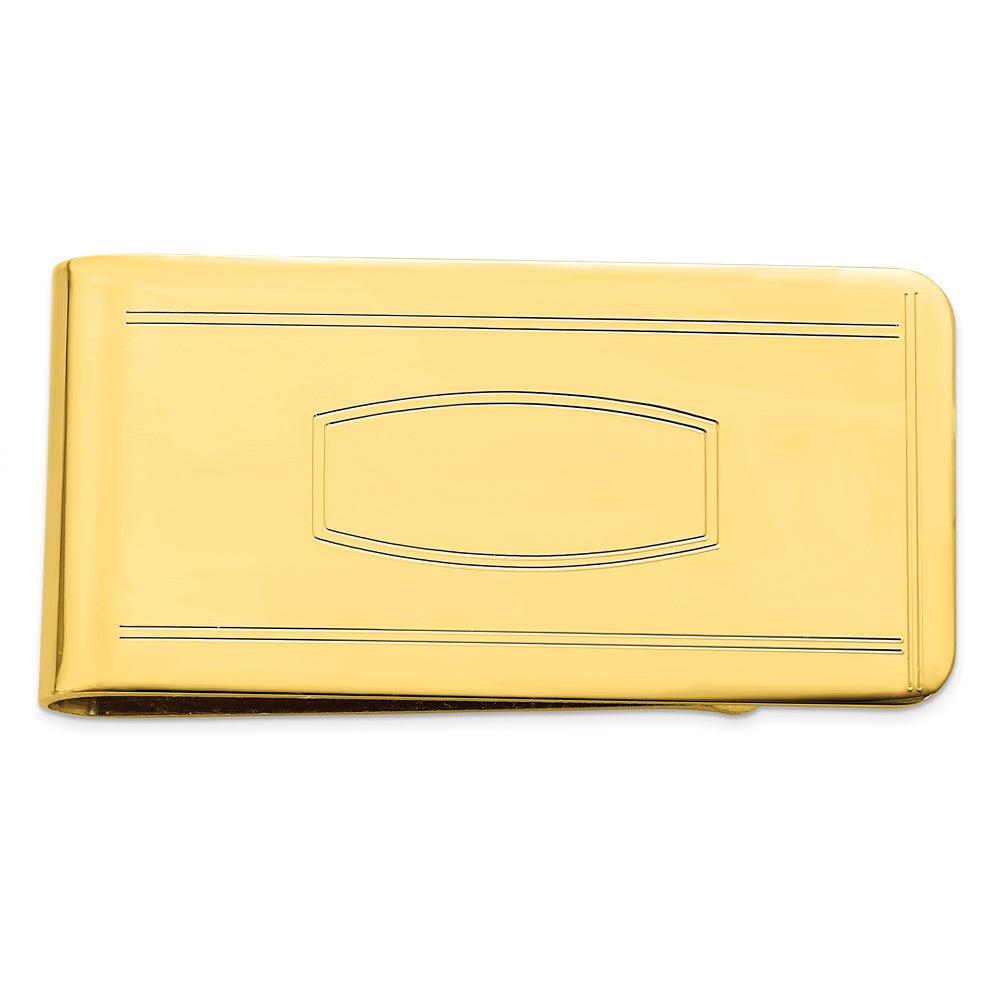 Gold-plated Kelly Waters with Engraveable Area Money Clip