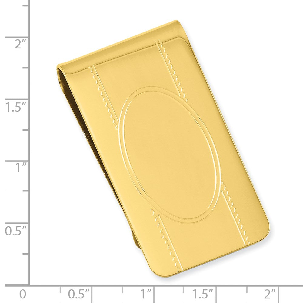 Gold-plated Kelly Waters with Engraveable Area Money Clip