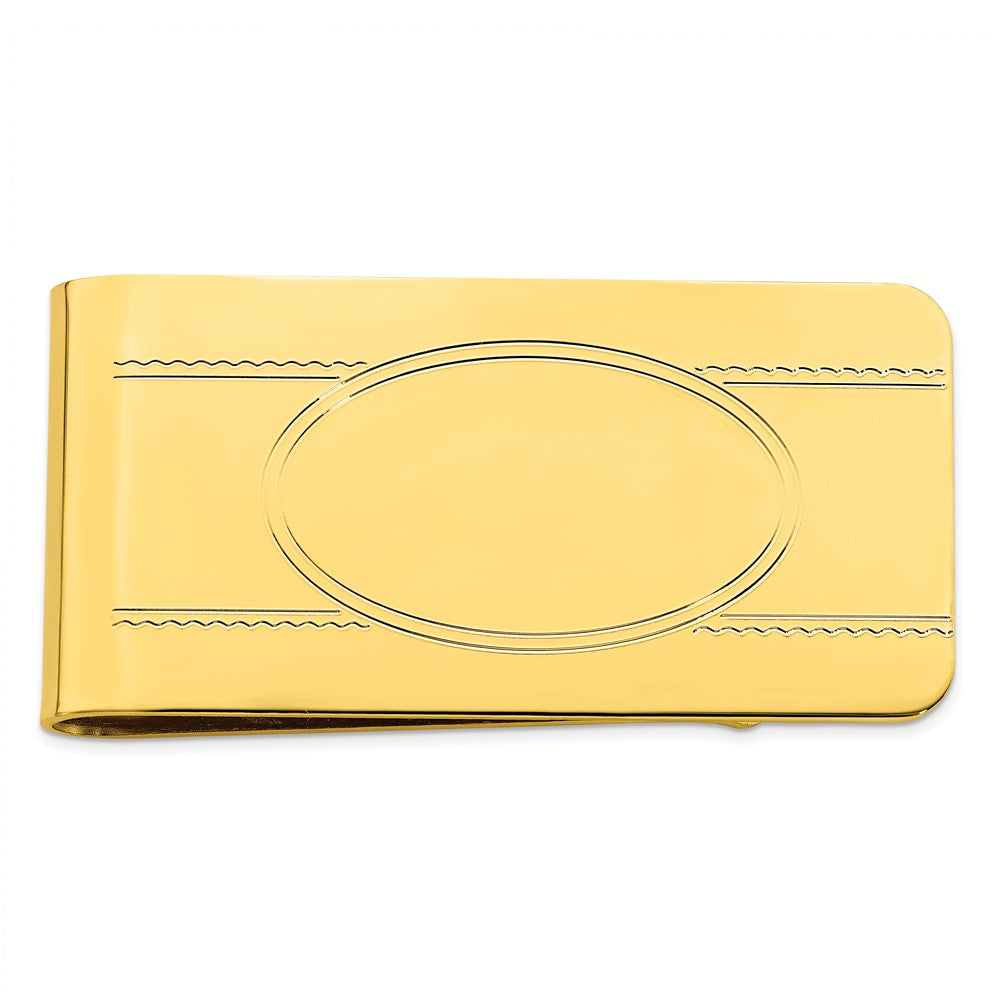 Gold-plated Kelly Waters with Engraveable Area Money Clip