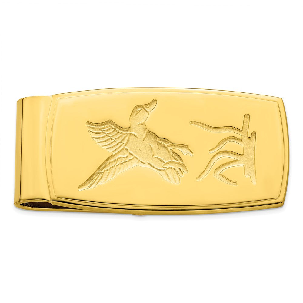 Gold-plated Kelly Waters Flying Duck Hinged Money Clip