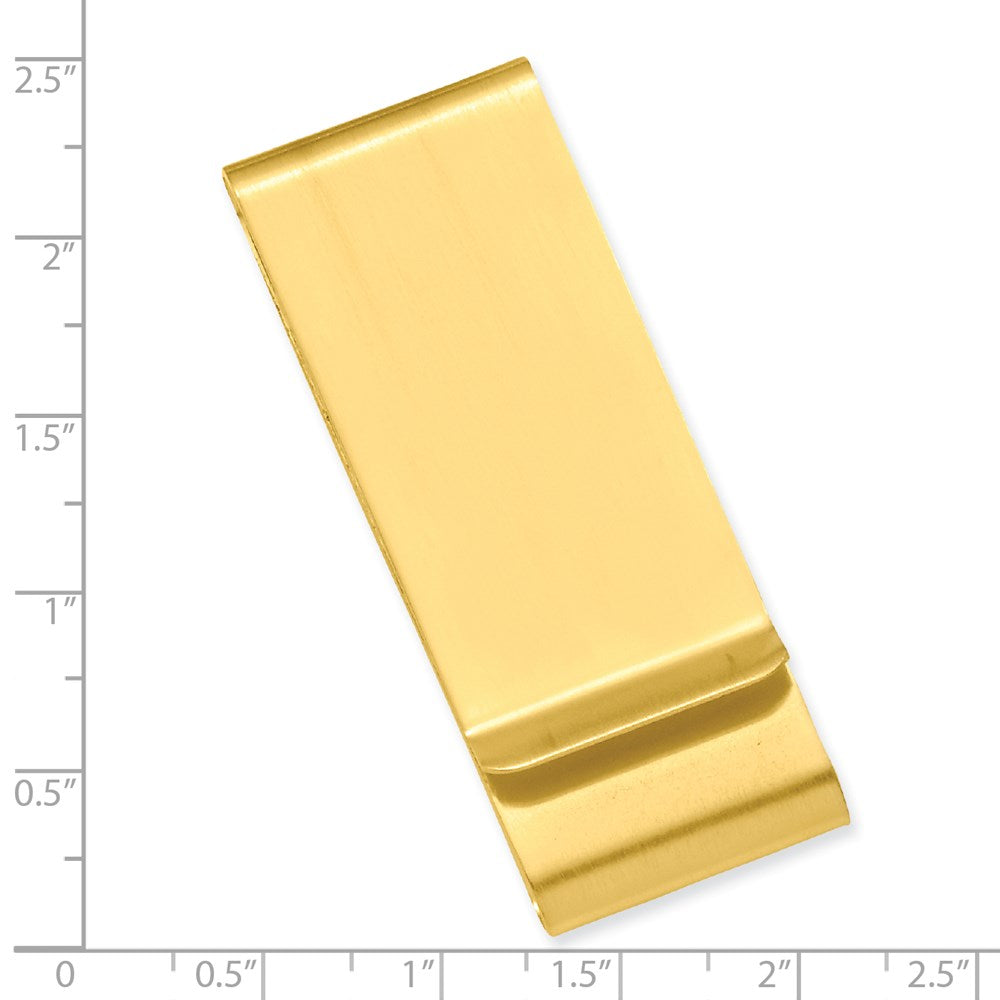 Gold-plated Kelly Waters Stainless Steel Satin Double Fold Money Clip