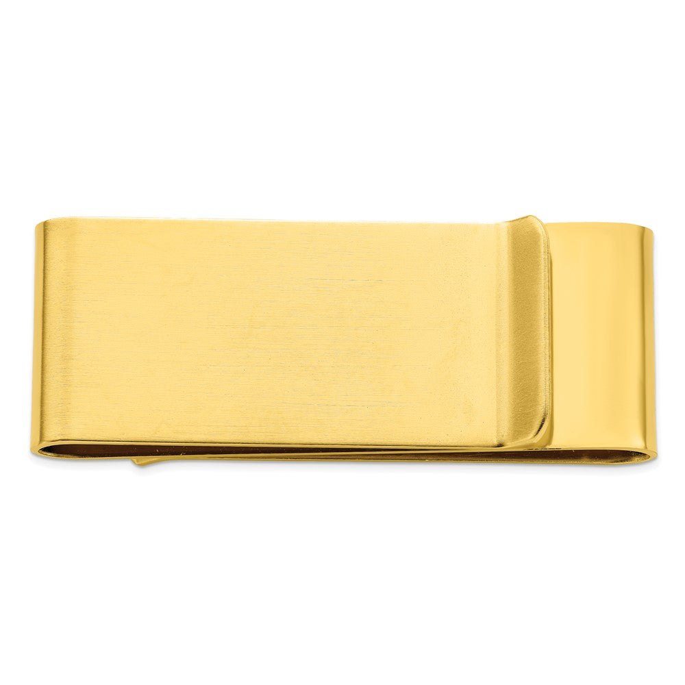 Gold-plated Kelly Waters Stainless Steel Satin Double Fold Money Clip