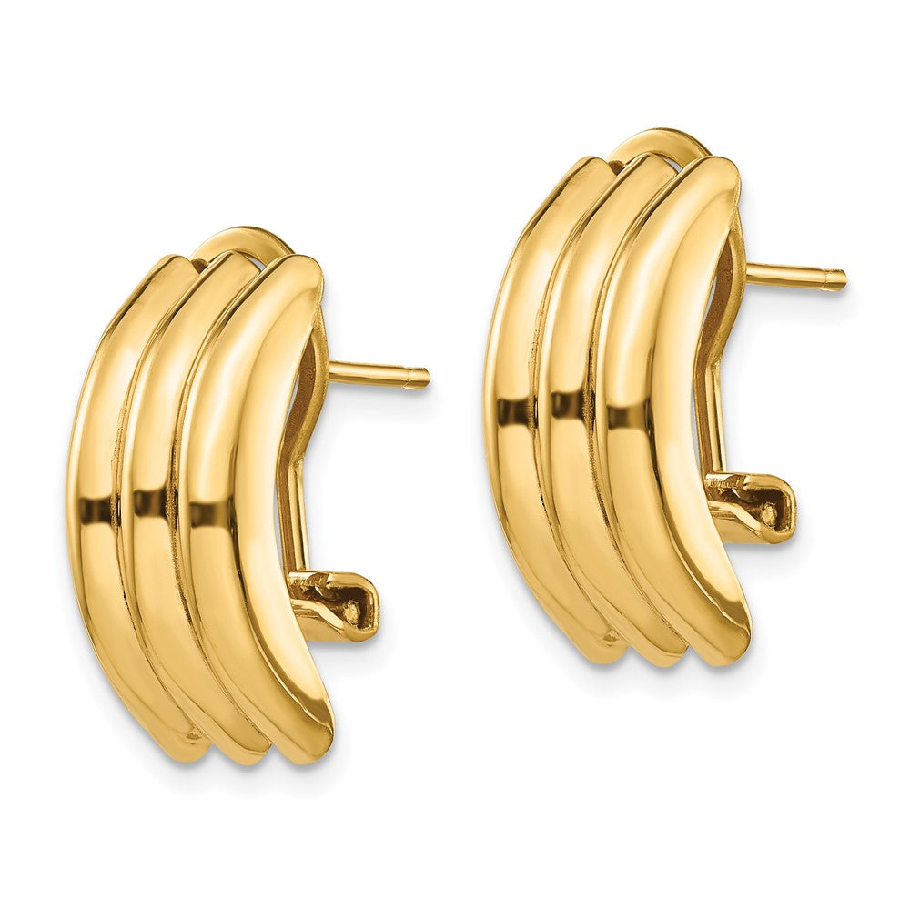 14k Omega Post Earrings