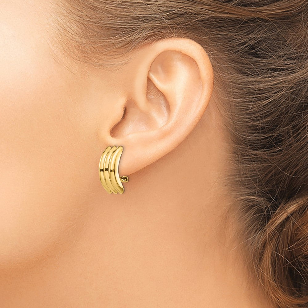 14k Omega Post Earrings