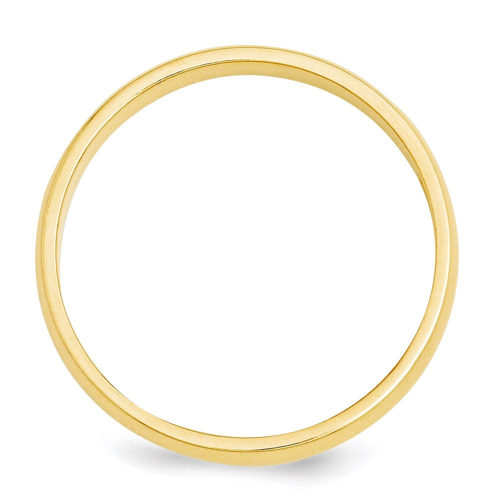 14k Yellow Gold 3mm Half-Round Wedding Band Size 7.5