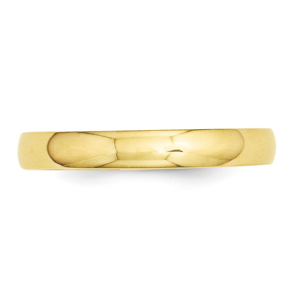 14k Yellow Gold 3mm Half-Round Wedding Band Size 10