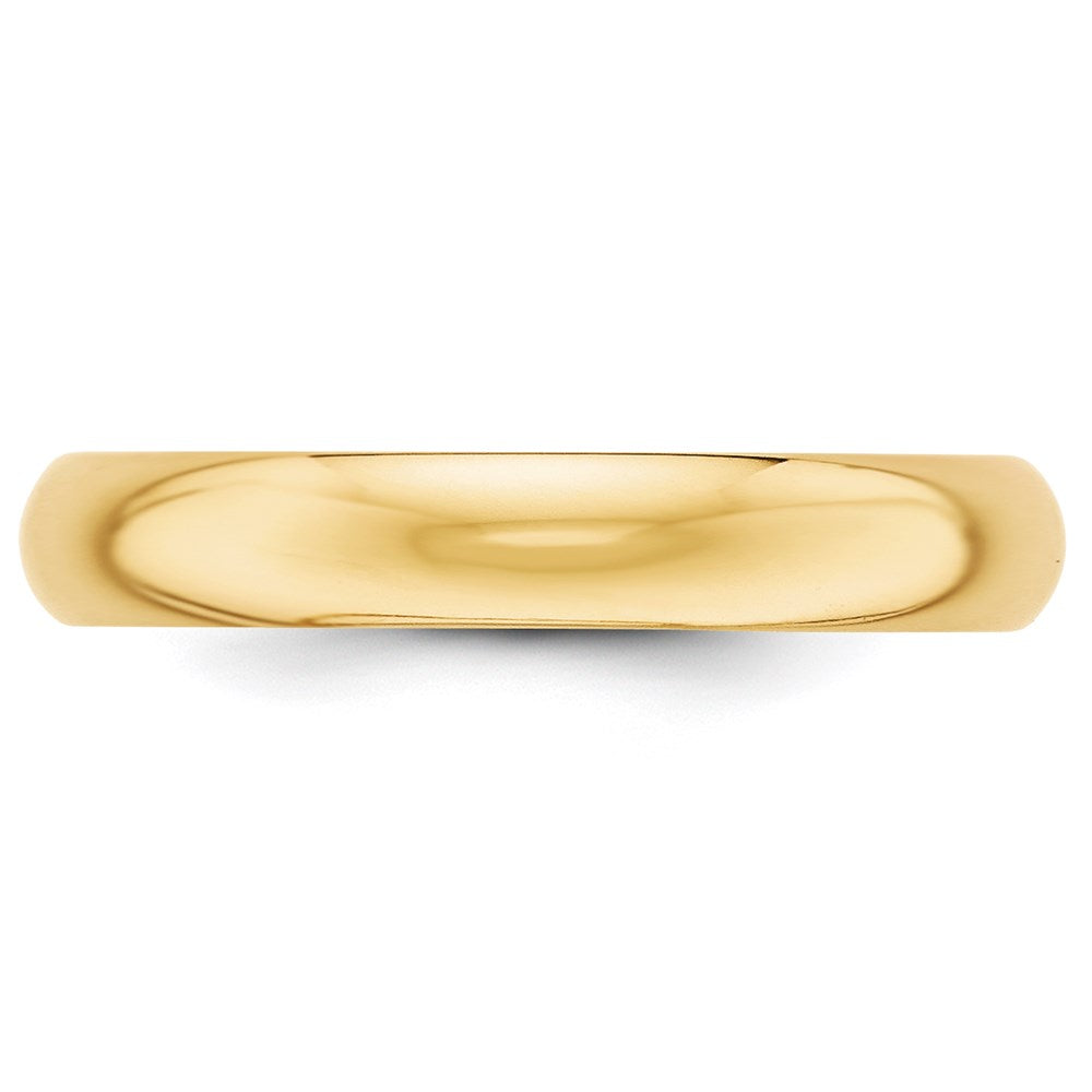 14k Yellow Gold 4mm Half Round Wedding Band Size 13