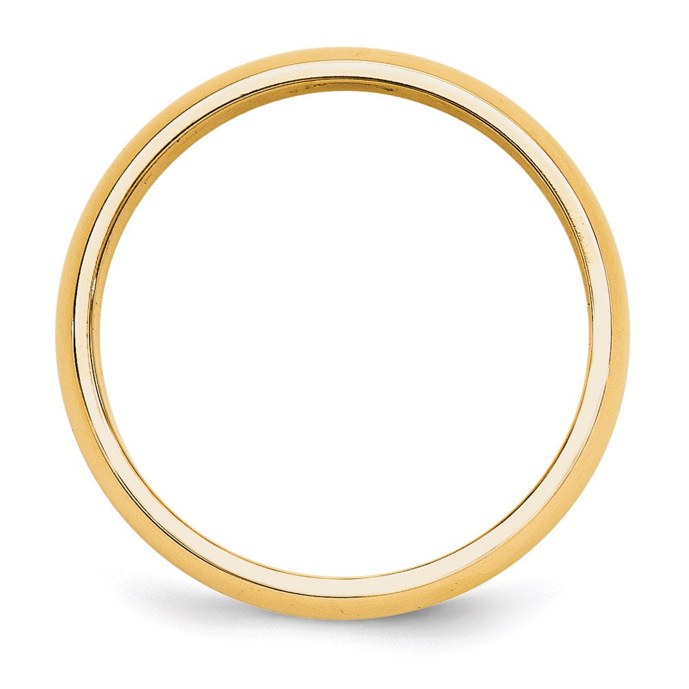 14k Yellow Gold 5mm Half-Round Wedding Band Size 8