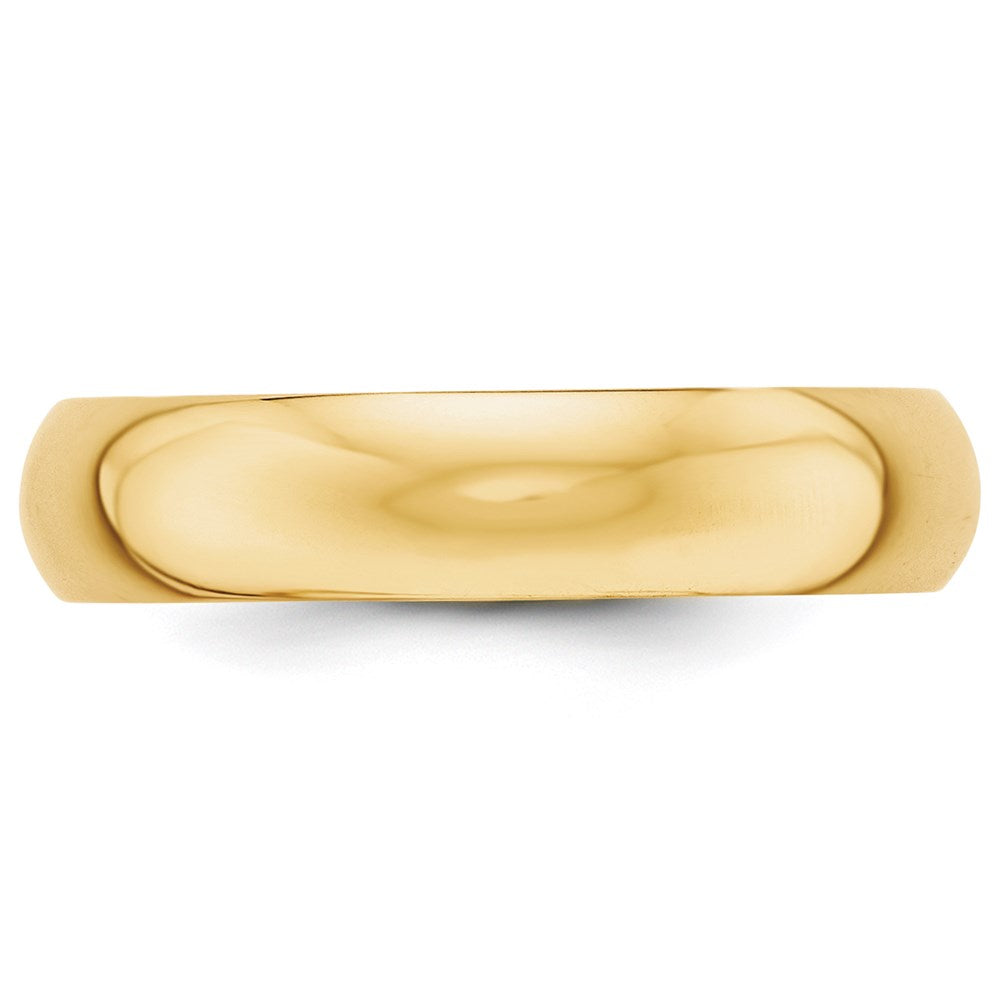 14k Yellow Gold 5mm Half-Round Wedding Band Size 5.5