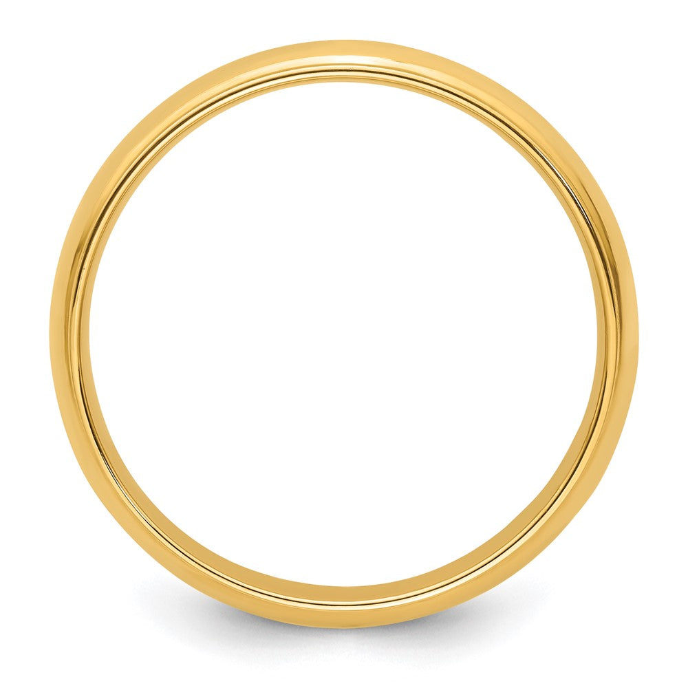 14k Yellow Gold 5mm Half Round with Edge Wedding Band Size 11