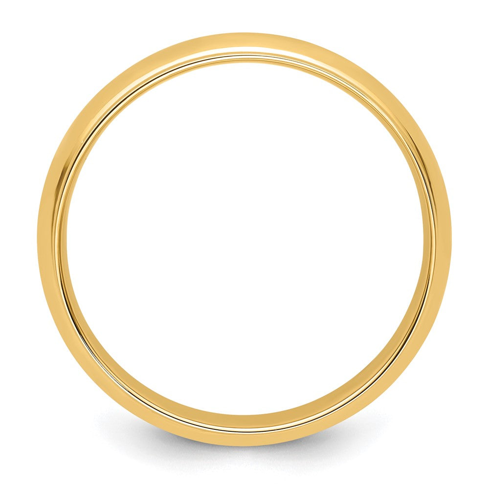 14k Yellow Gold 6mm Half Round with Edge Wedding Band Size 9.5