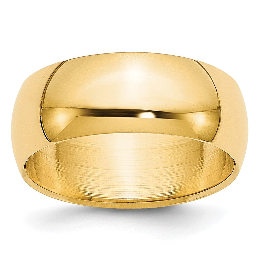 14k Yellow Gold 7mm Lightweight Half Round Wedding Band Size 5