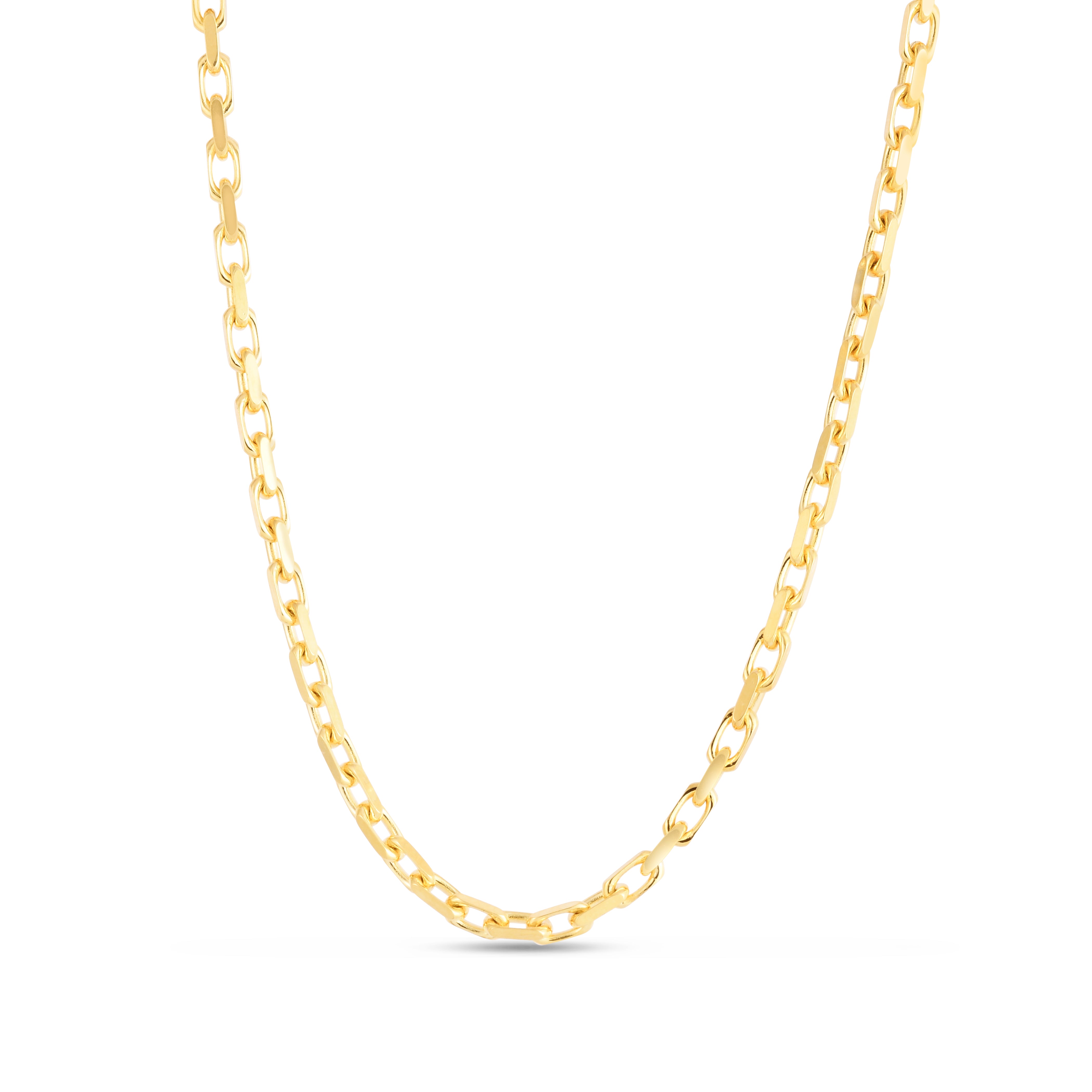 14K Yellow Gold 2.5mm French Cable 24" Chain Necklace with Lobster Clasp