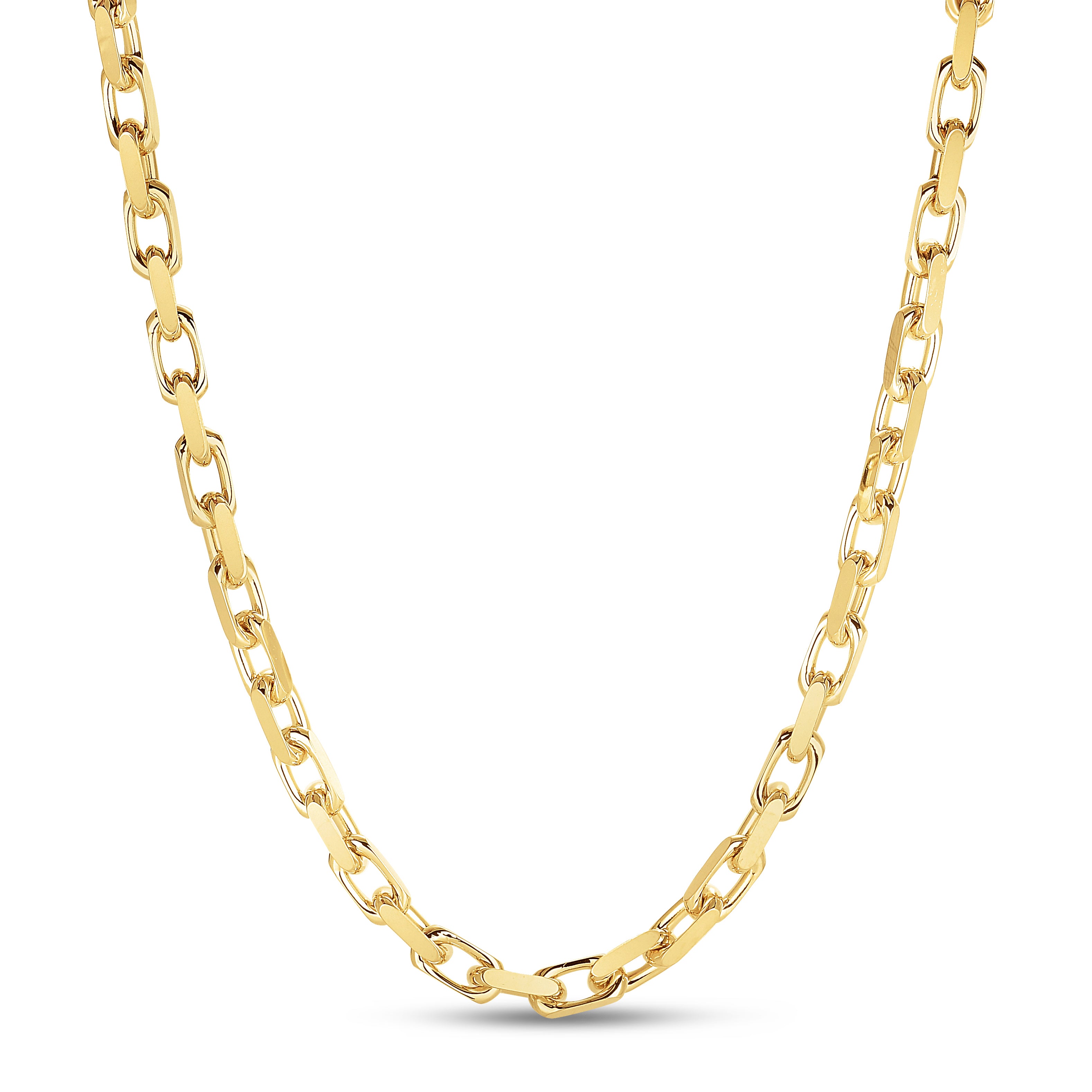 14K Yellow Gold 6.1mm French Cable 26" Chain Necklace with Lobster Clasp