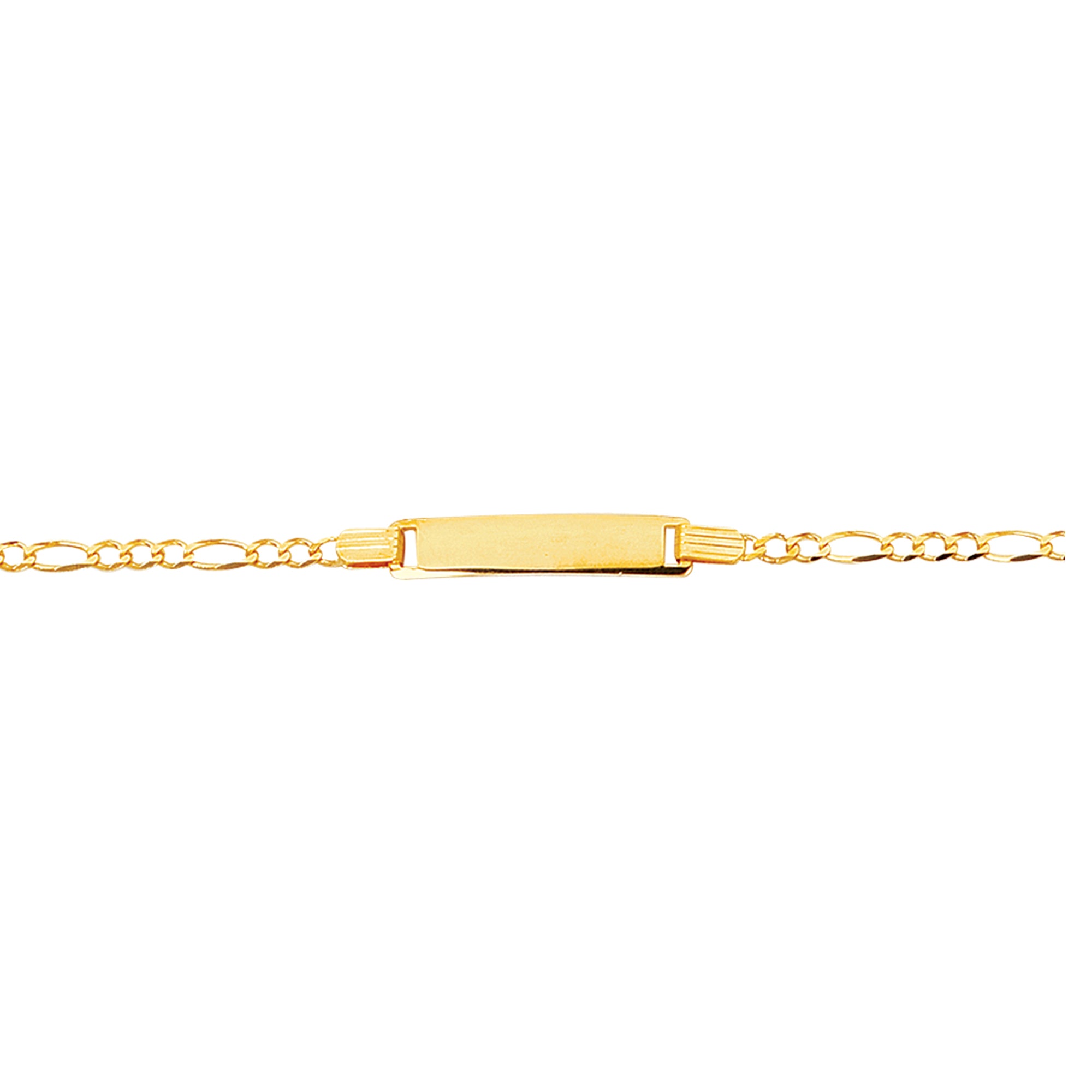 14K Yellow Gold 6" Children's Figaro ID Bracelet