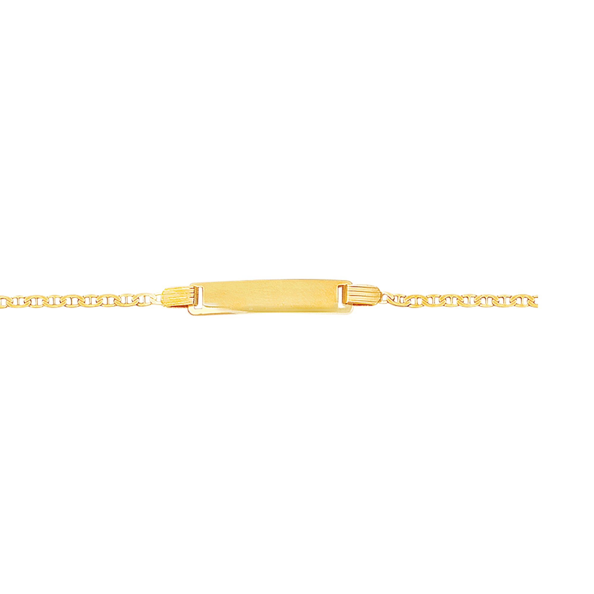 14K Yellow Gold 6" Children's Mariner ID Bracelet