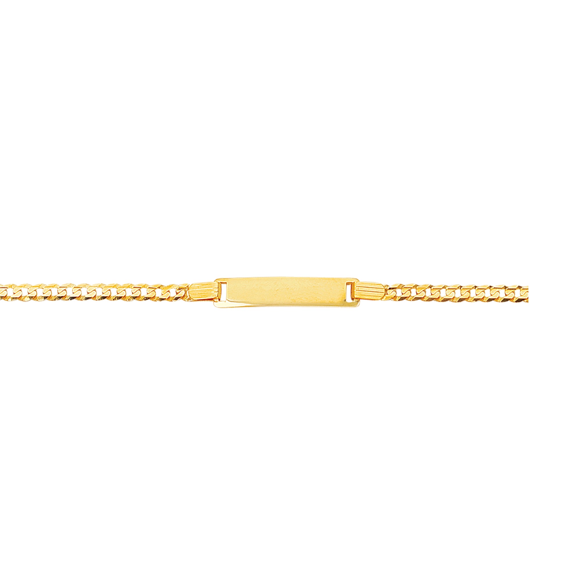 14K Yellow Gold 6" Children's Curb ID Bracelet