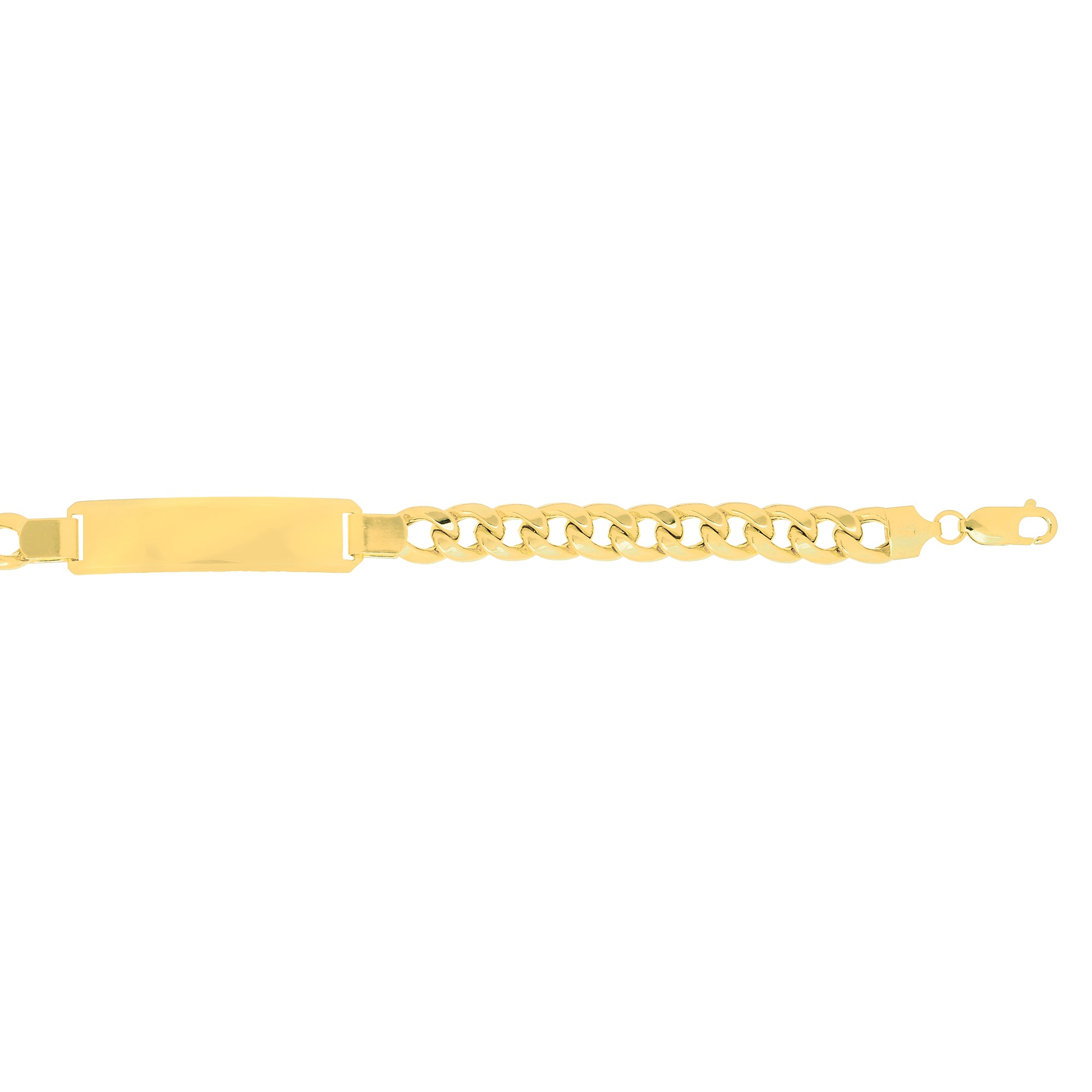 14K Yellow Gold 8mm Polished ID 8.5" Bracelet