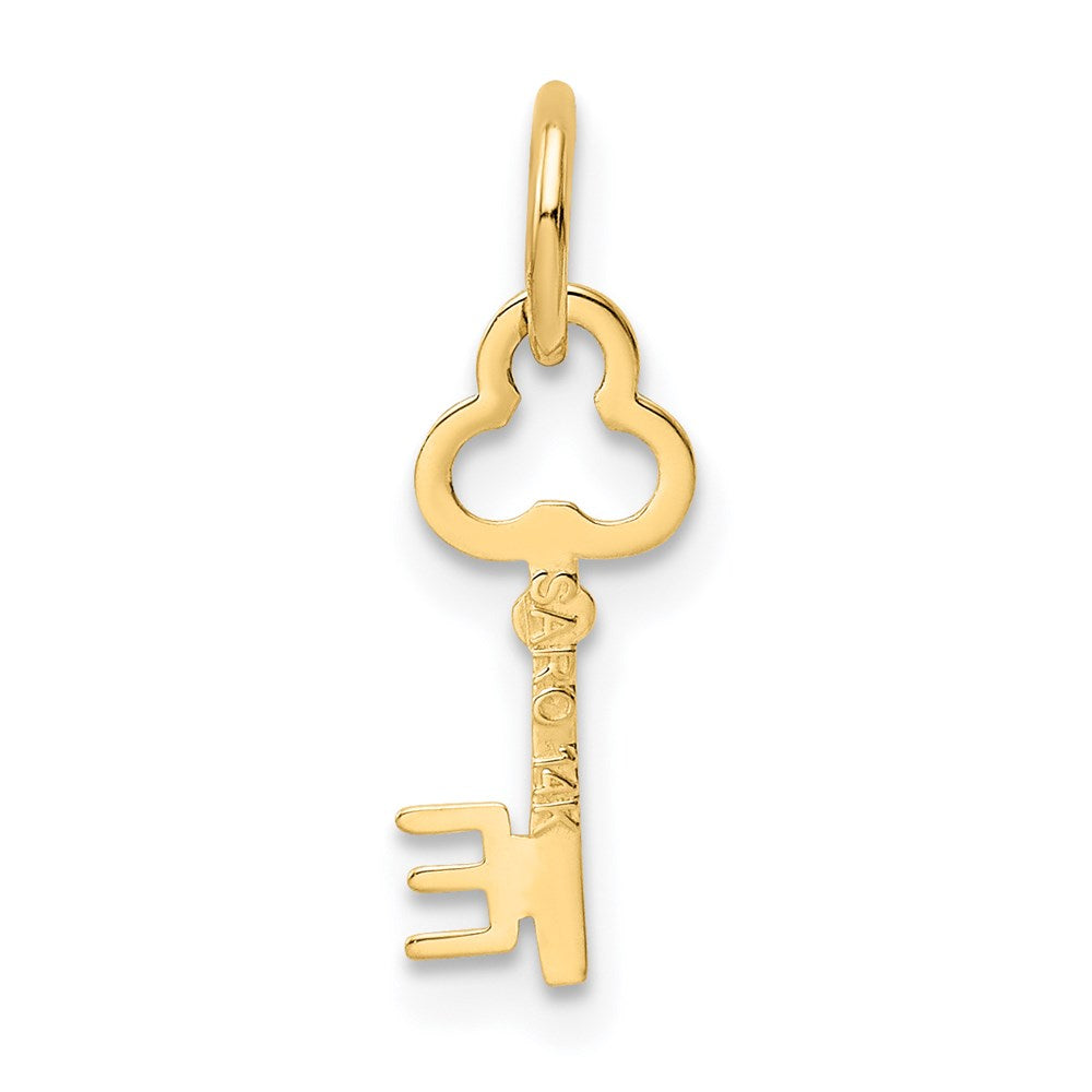 14k Key Letter E Initial Charm