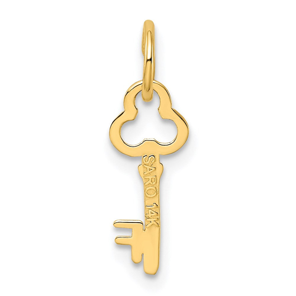 14k Key Letter F Initial Charm