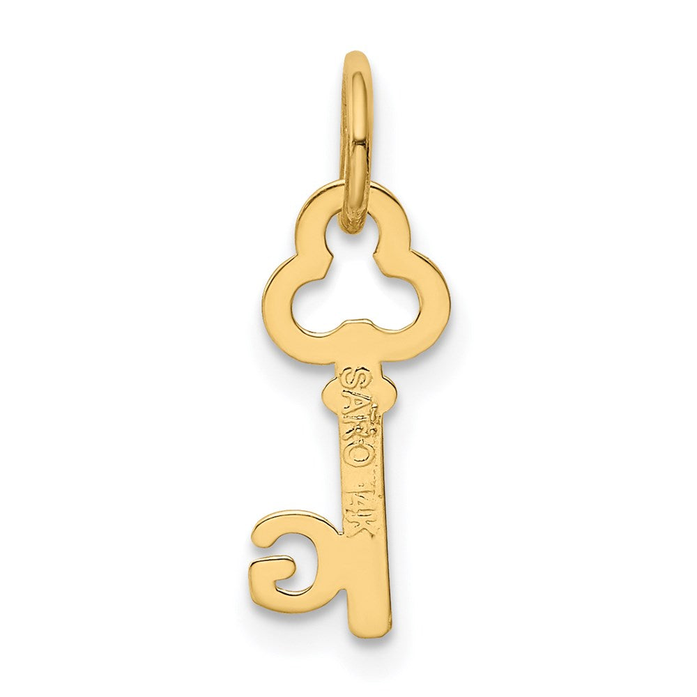 14k Key Letter G Initial Charm