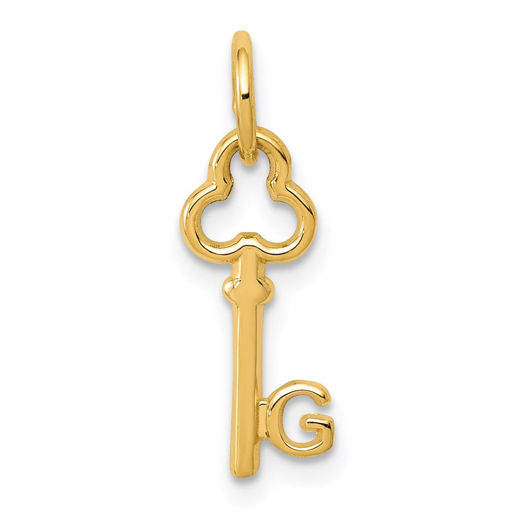 14k Key Letter G Initial Charm