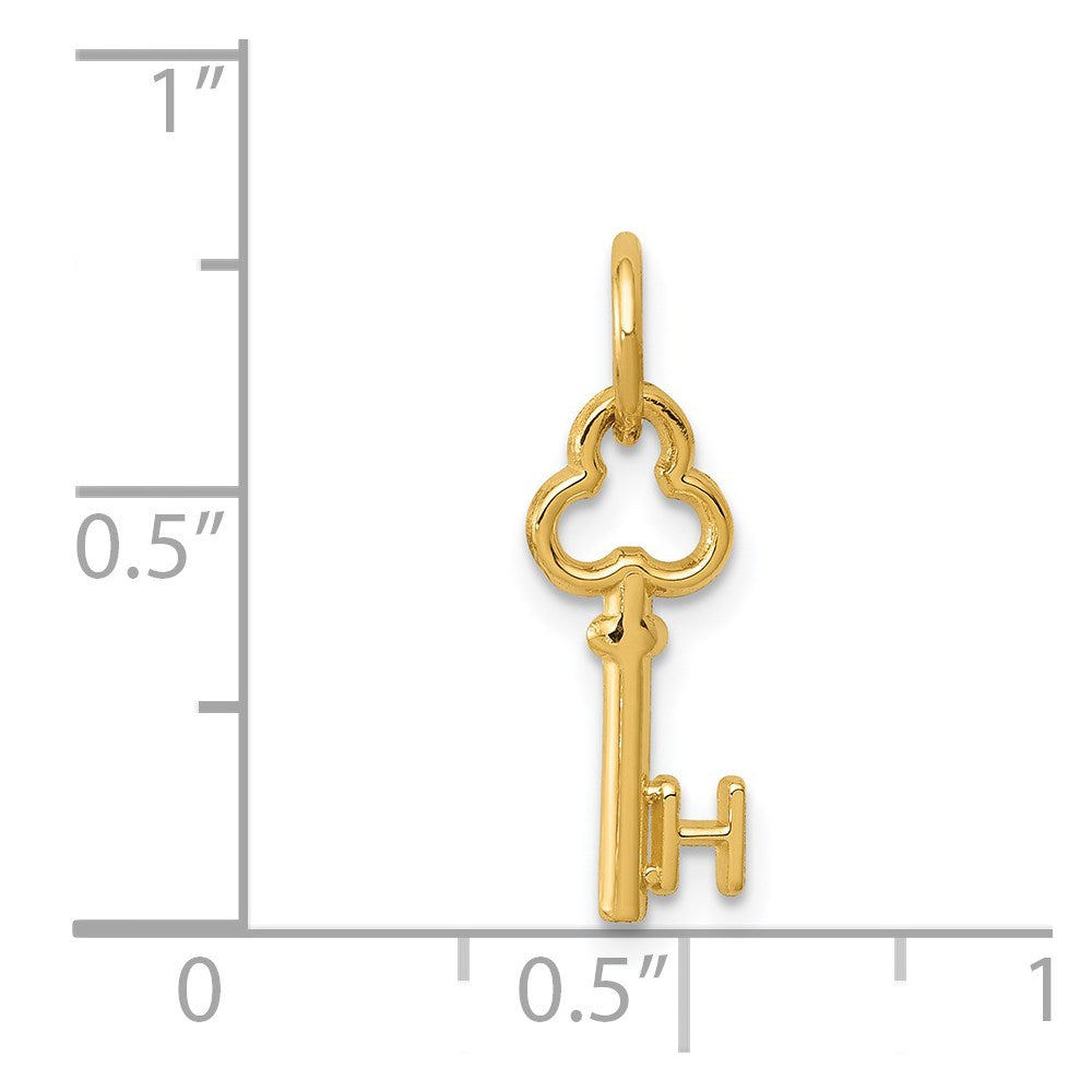 14k Key Letter H Initial Charm