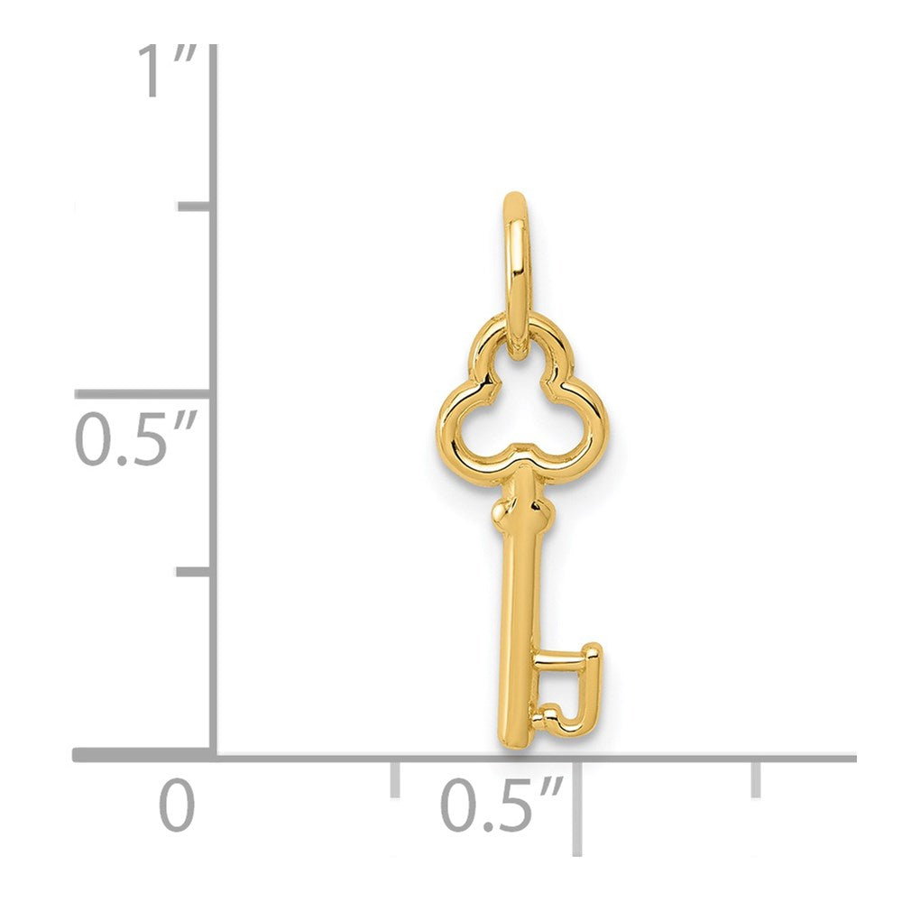 14k Key Letter J Initial Charm