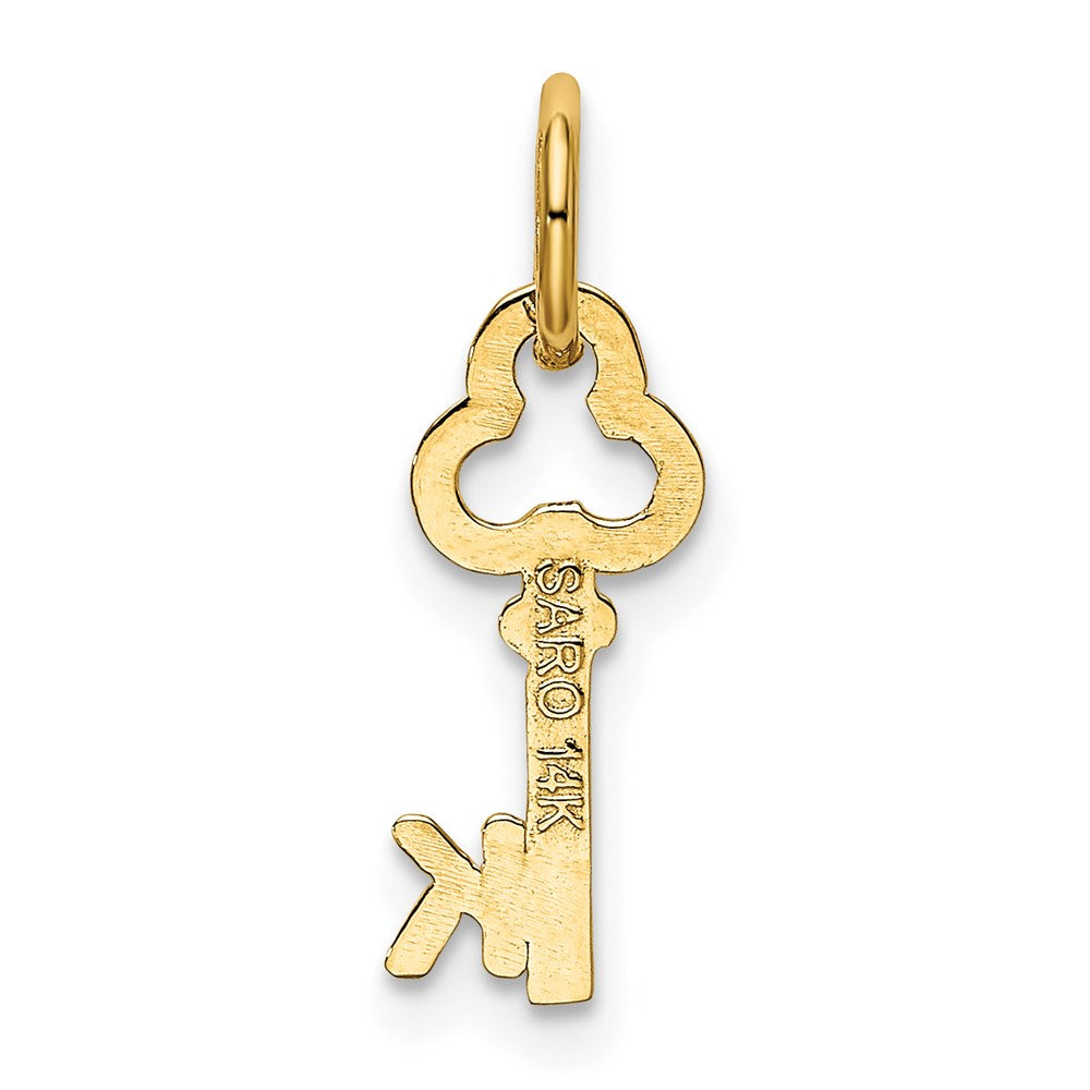 14k Key Letter K Initial Charm