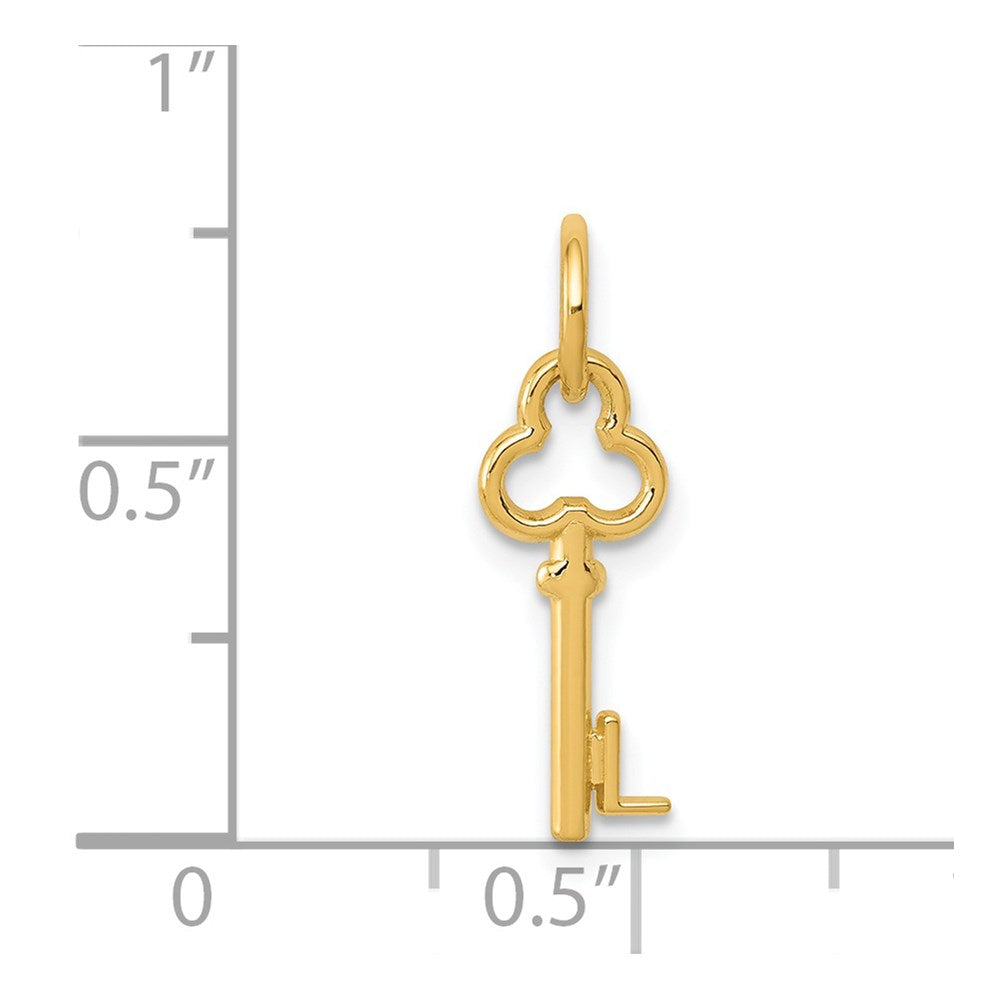 14k Key Letter L Initial Charm