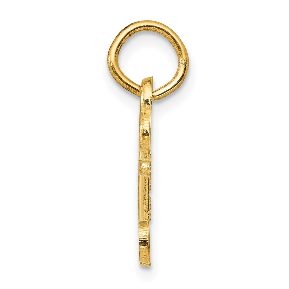 14k Key Letter O Initial Charm