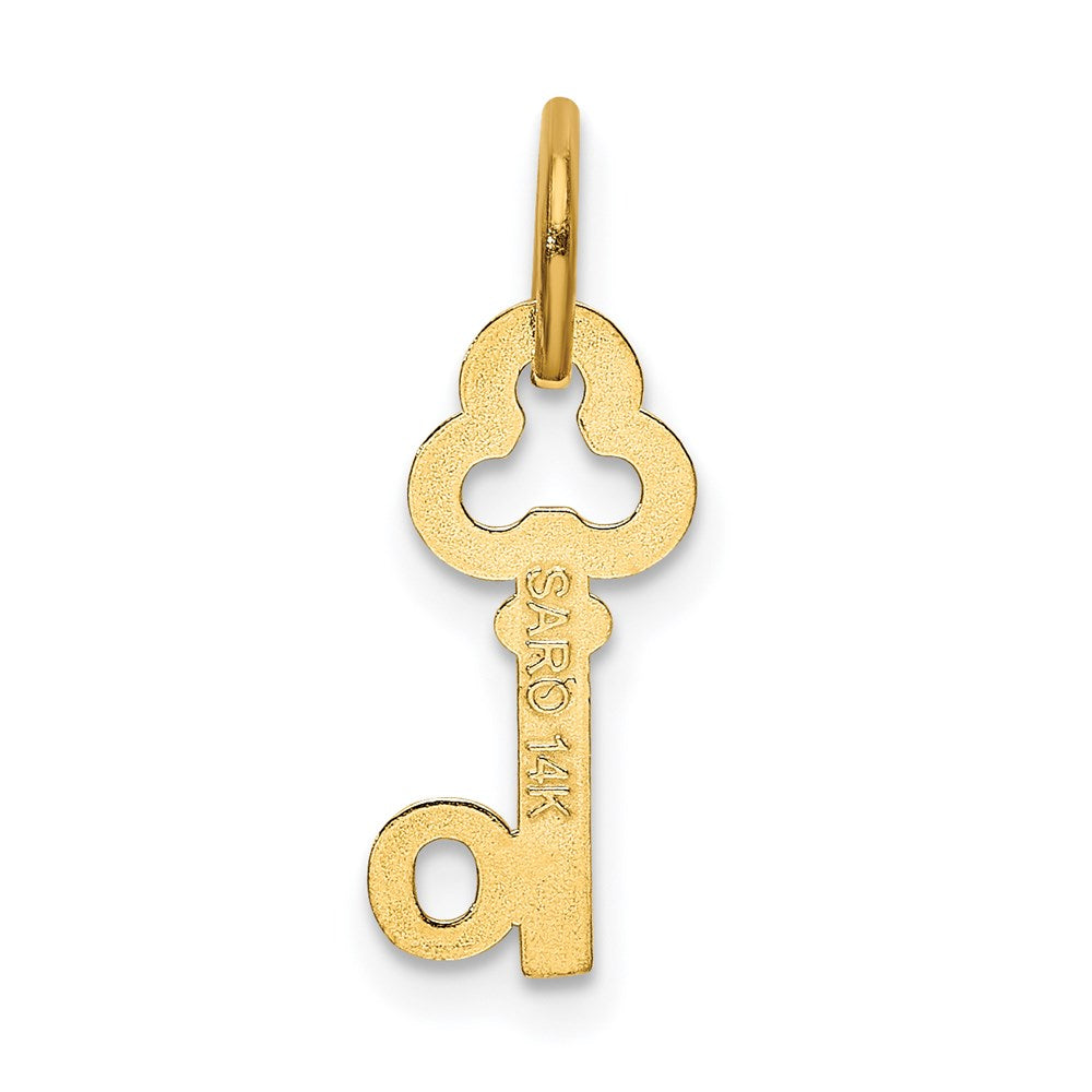 14k Key Letter O Initial Charm