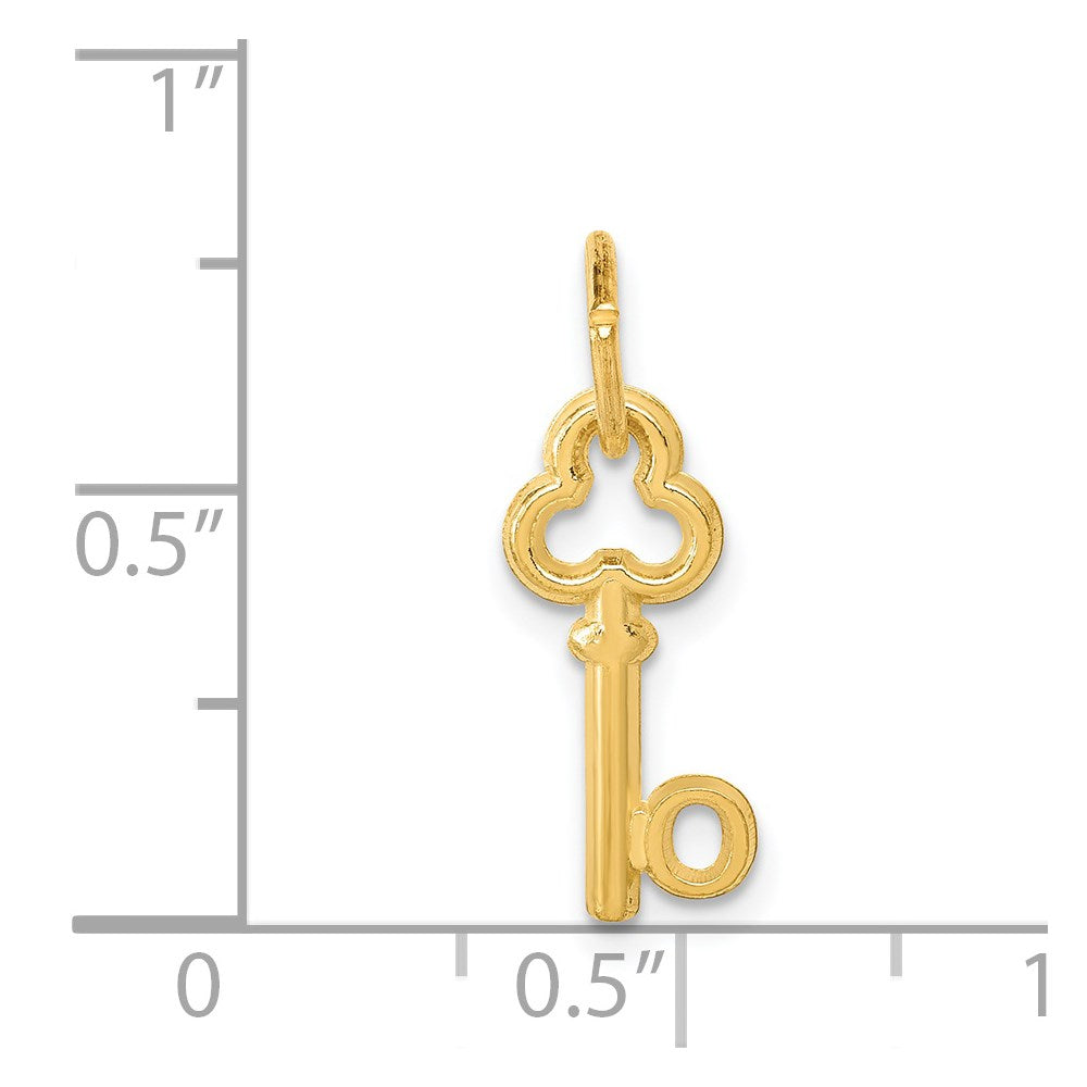 14k Key Letter O Initial Charm