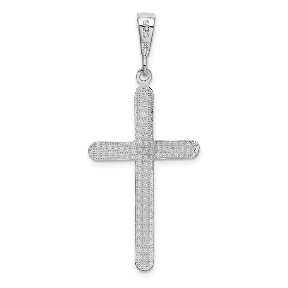 14k White Gold Cross Pendant