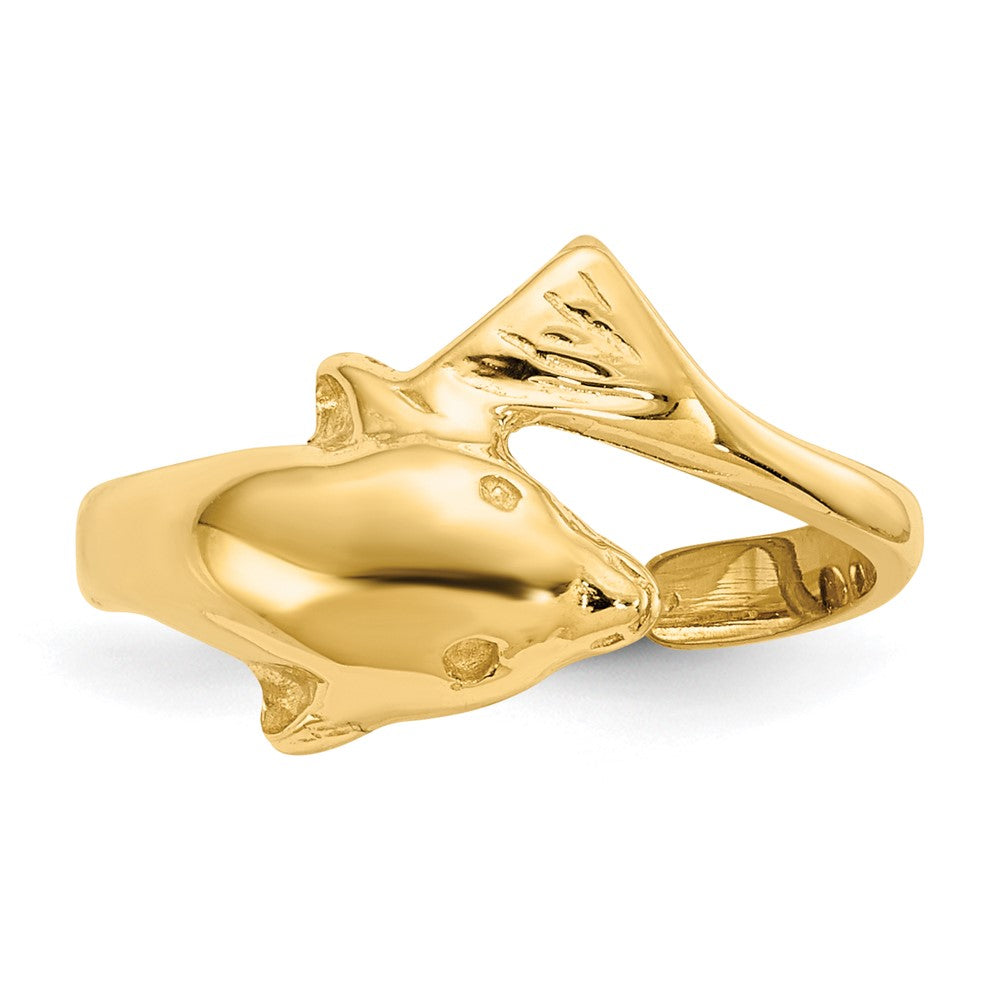 14k Dolphin Toe Ring