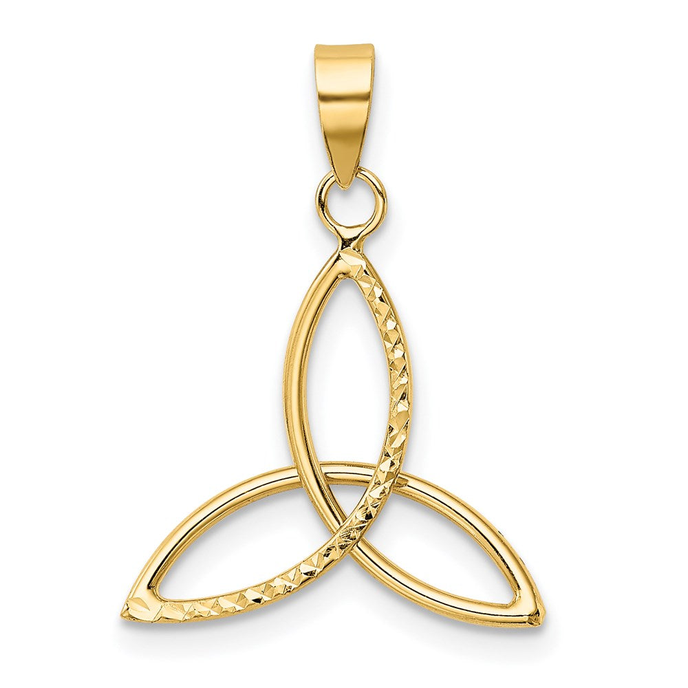 14K Diamond Cut Trinity Pendant