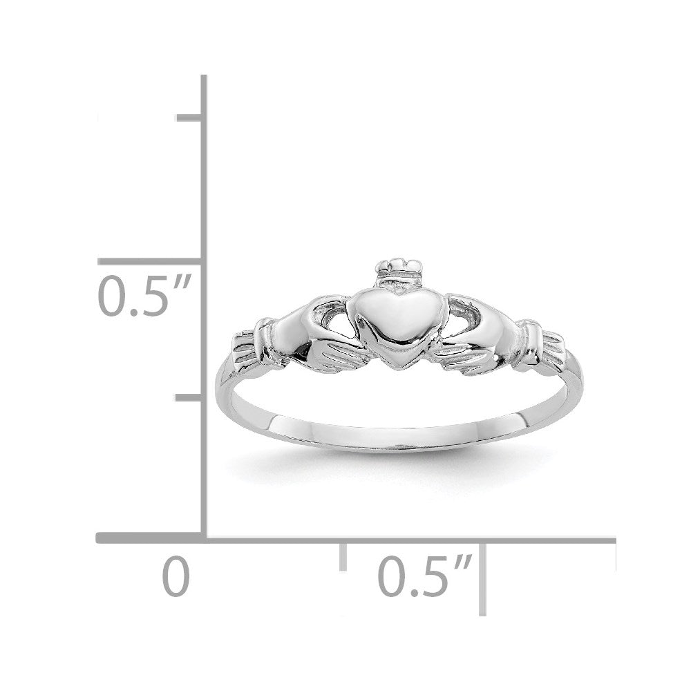 14k White Gold Child's Claddagh Ring