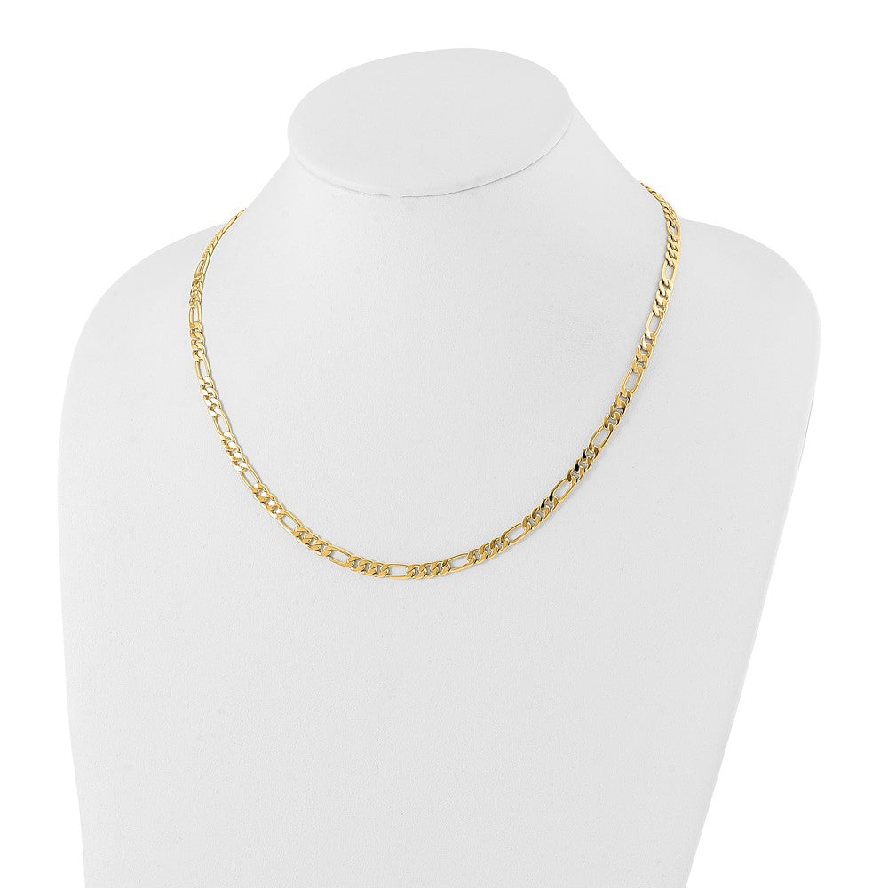 Kelly Waters Gold-plated 5mm Figaro 18 inch Chain Necklace