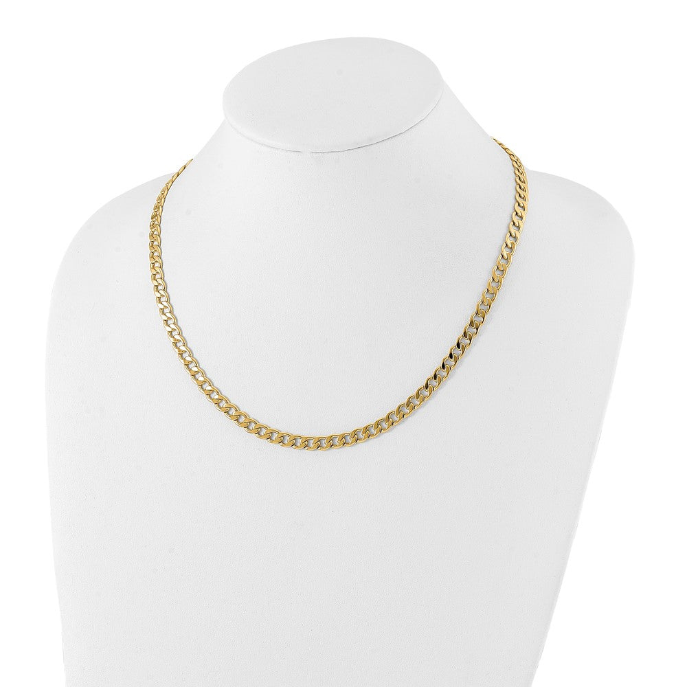 Kelly Waters Gold-plated 5.5mm Curb 18 inch Chain Necklace