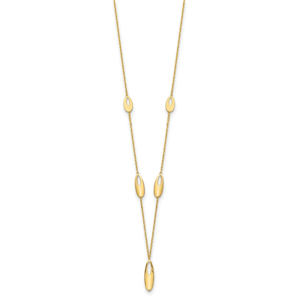 14K Polished w/2in ext. Necklace