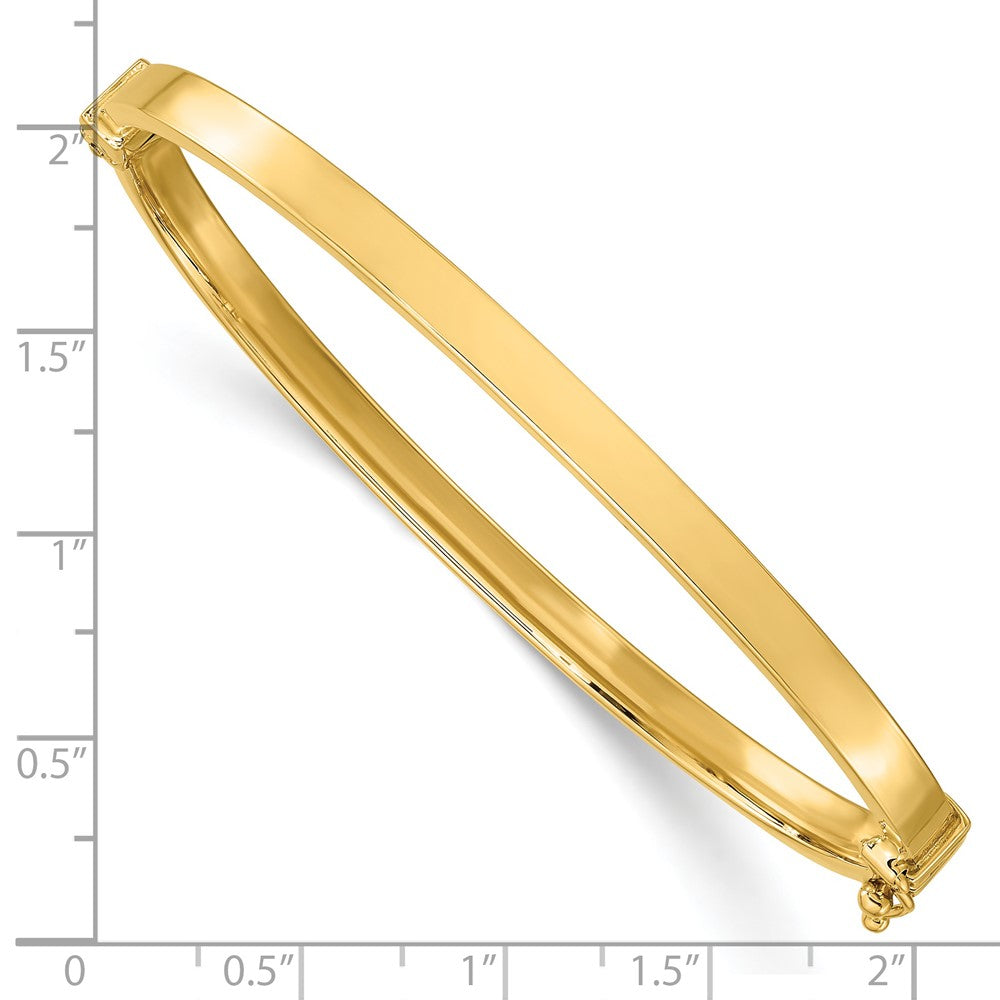 14K Polished Hinged Bangle