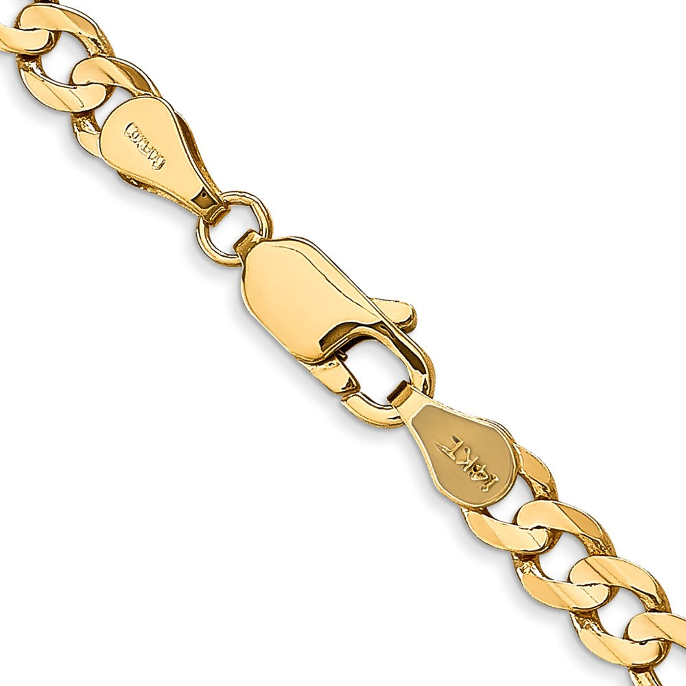 14K 24 inch 4.5mm Concave Open Figaro with Lobster Clasp Chain