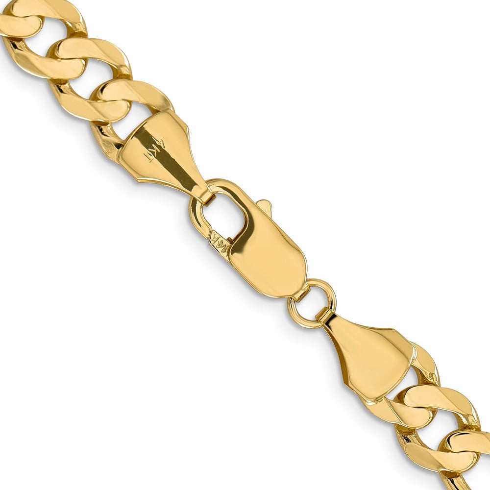 14K 24 inch 8.75mm Concave Open Figaro with Lobster Clasp Chain