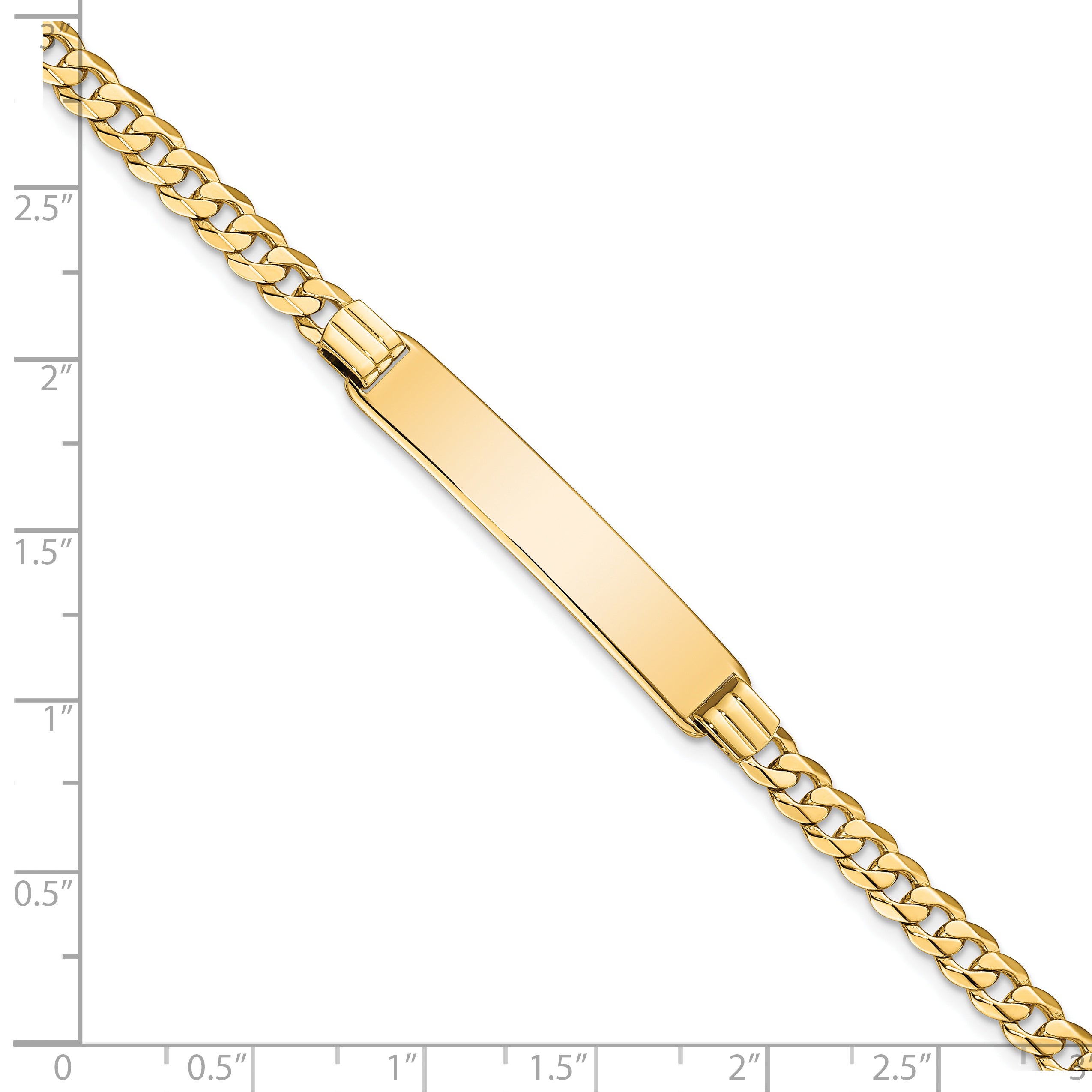 14K Curb Link ID Bracelet