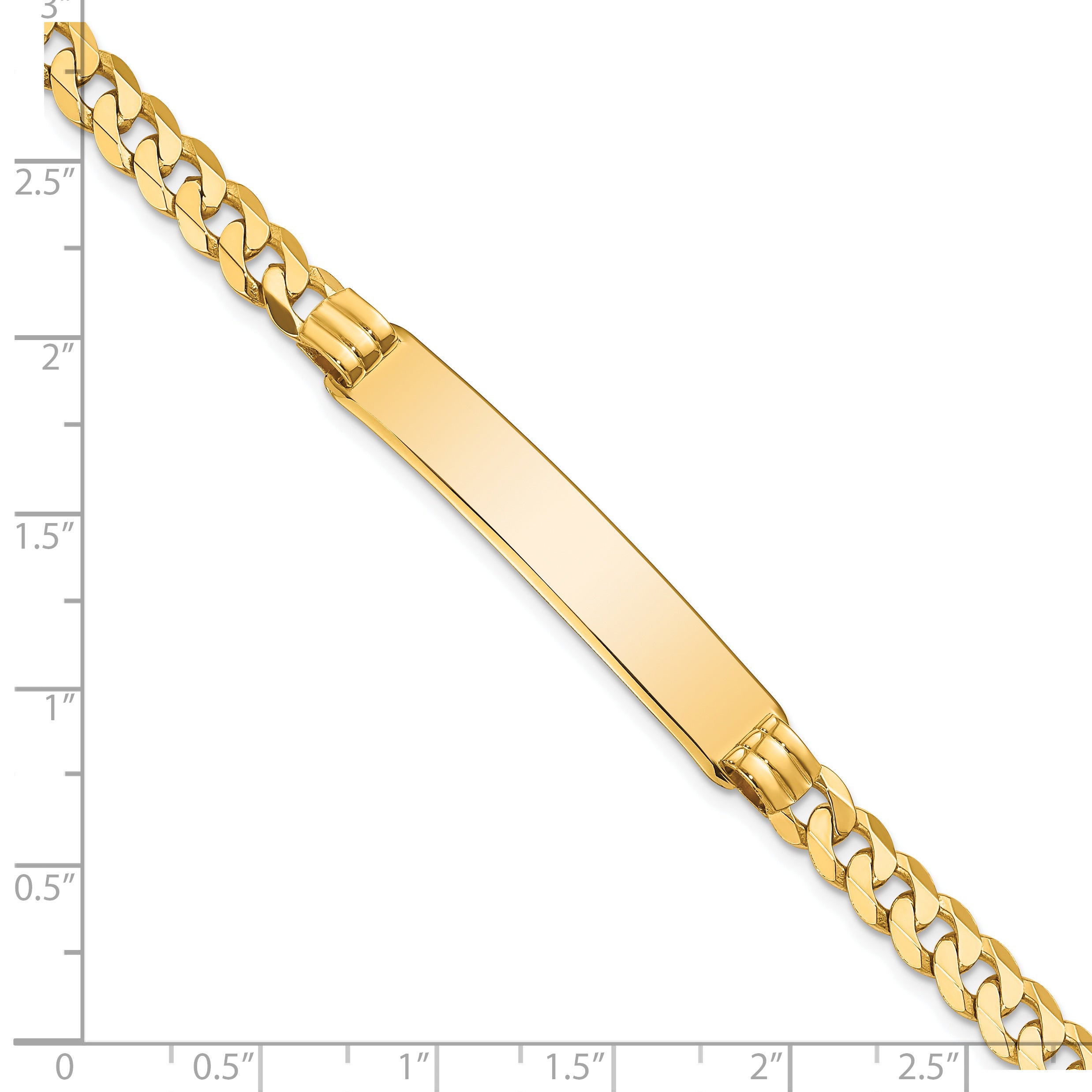 14K Curb Link ID Bracelet