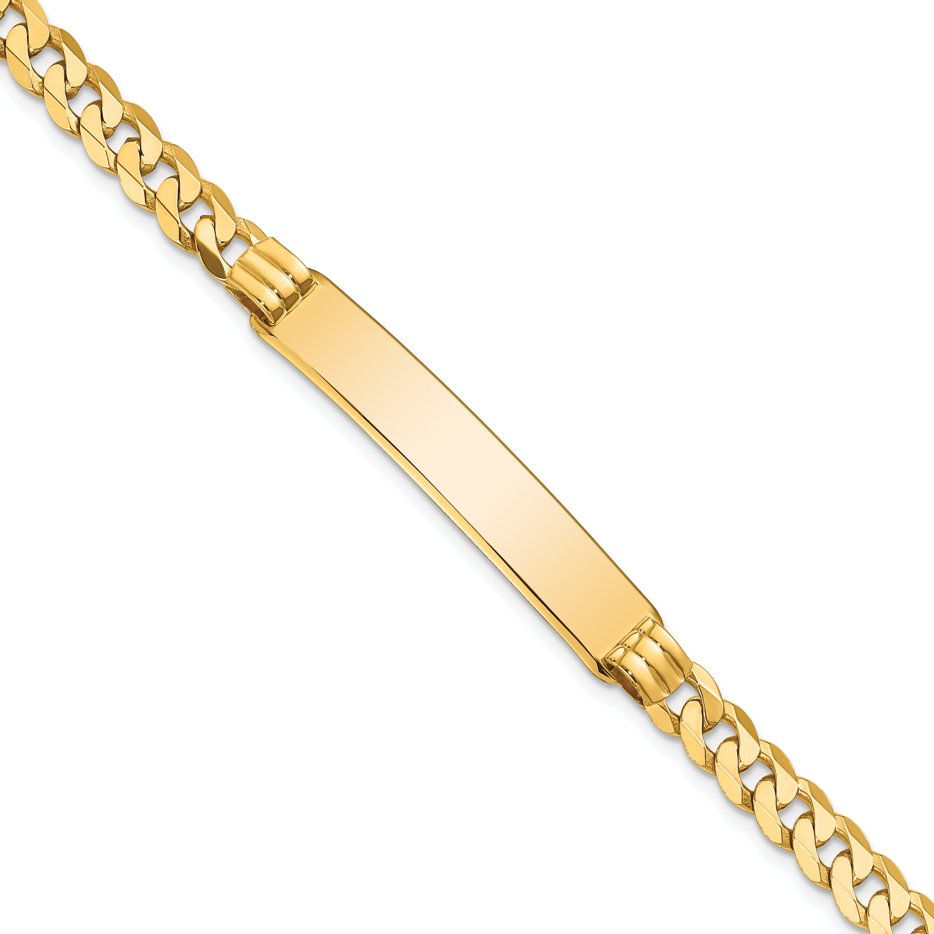 14K Curb Link ID Bracelet