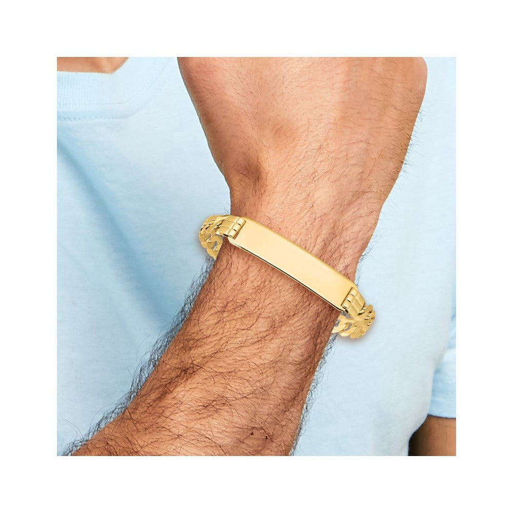 14K Curb Link ID Bracelet