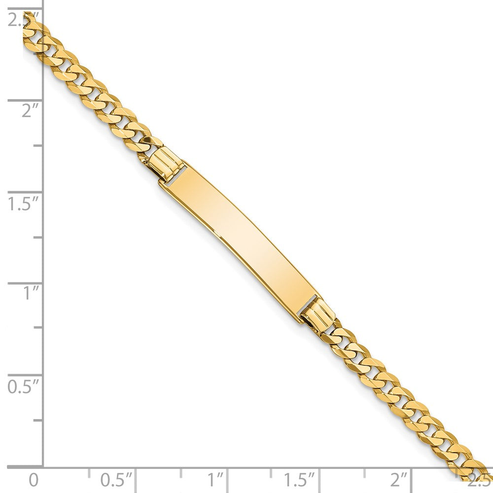 14k Flat Curb Link ID Bracelet